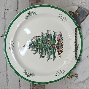 Spode Christmas Tree 12" Round Scalloped Serving Chop Plate/Platter Collectible